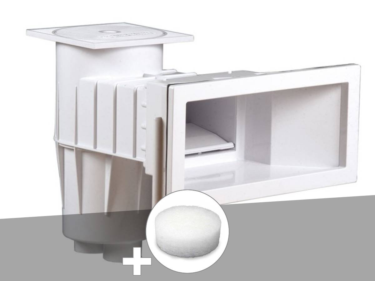 Hayward - Skimmer Hayward premium grande meurtrière Blanc (liner) + Filtre pour paniers de skimmer PureFlow