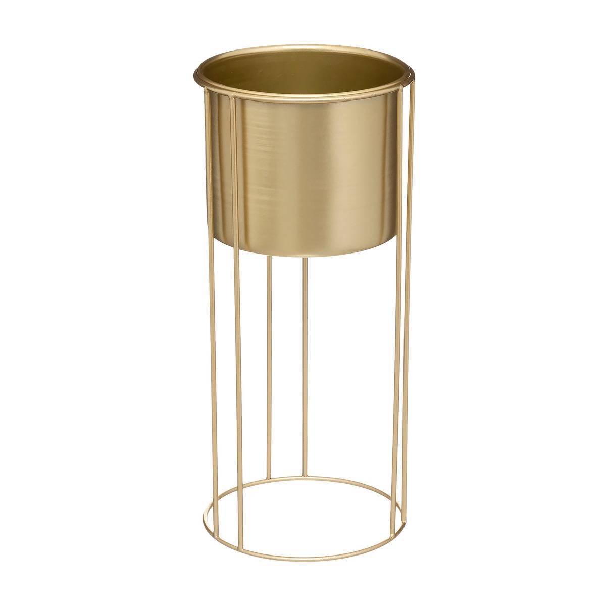 Atmosphera - Set de 2 pots "Artif" métal doré - Atmosphera Créateur d'intérieur - Imagen 3