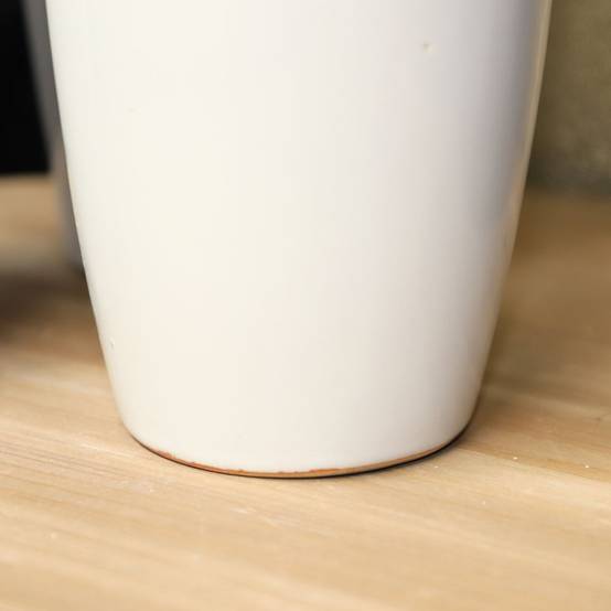 Vase en céramique blanc et doré 13 x 38 cm Chemin de campagne - Imagen 5