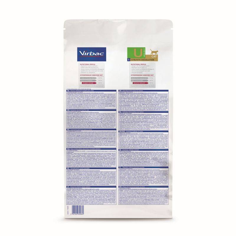 Croquettes Virbac HPM Urology Struvite Dissolution pour chat Sac 1,5 kg (DLUO courte) - Imagen 2