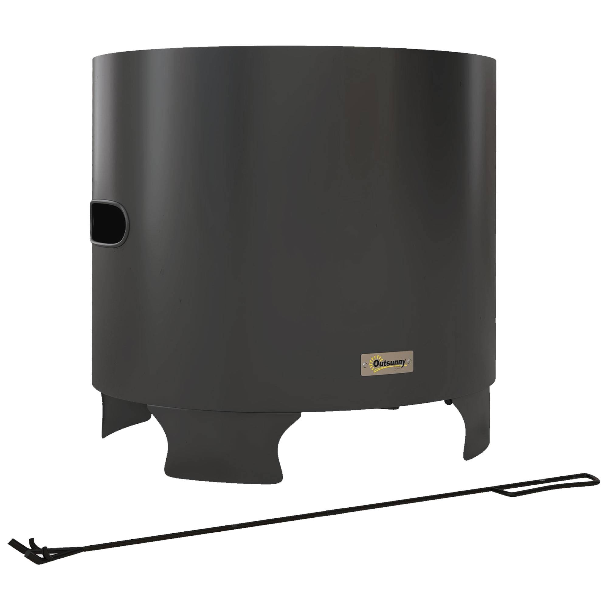 ComfortXL - Brasero sans fumée métal noir Ø45 cm foyer extérieur portable combustion optimisée - ComfortXL Outdoor Living