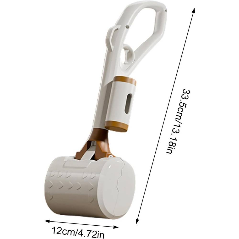 Ramasse-crottes pour chien - Pelle robuste avec distributeur de sacs intégré - Poignée ergonomique -Khaki- Living123 - Image 2