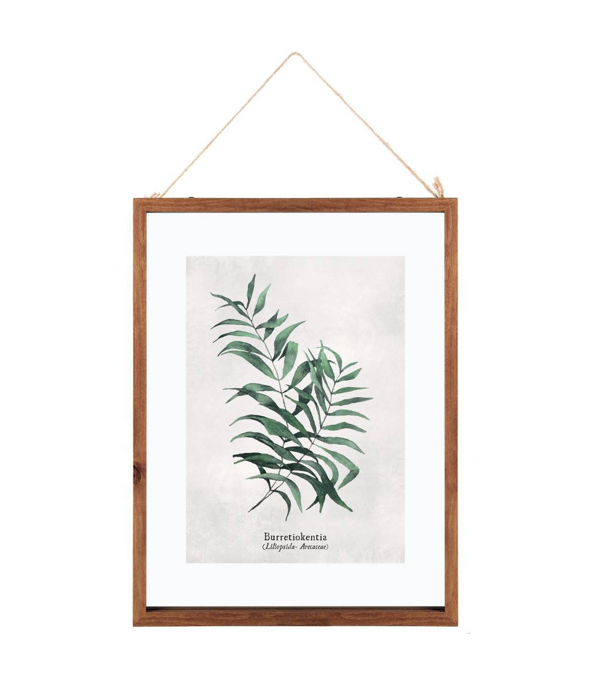 Cadre décoratif Feuilles en Bois et Verre 38 x 48 cm - Imagen 1