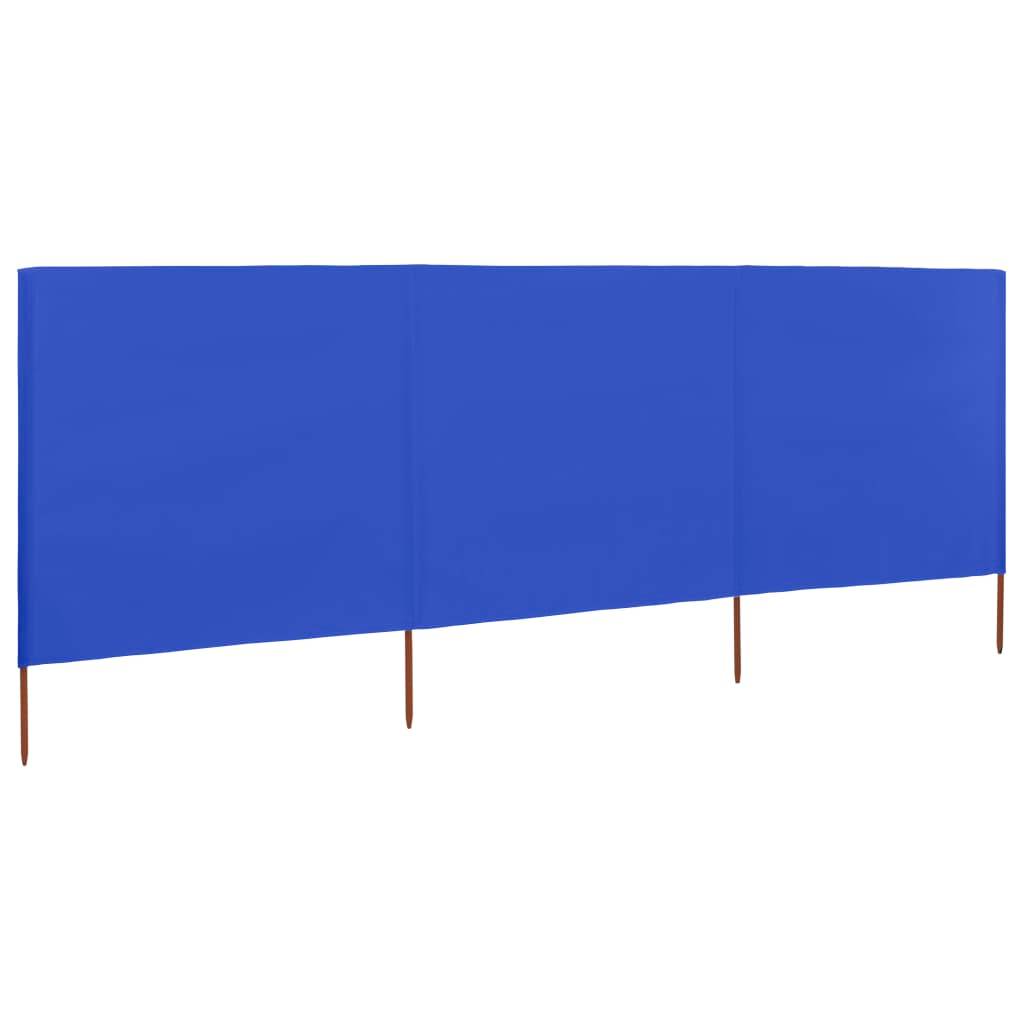 Helloshop26 - Brises-vue paravent 3 panneaux tissu 400 x 160 cm bleu azuré - Imagen 2
