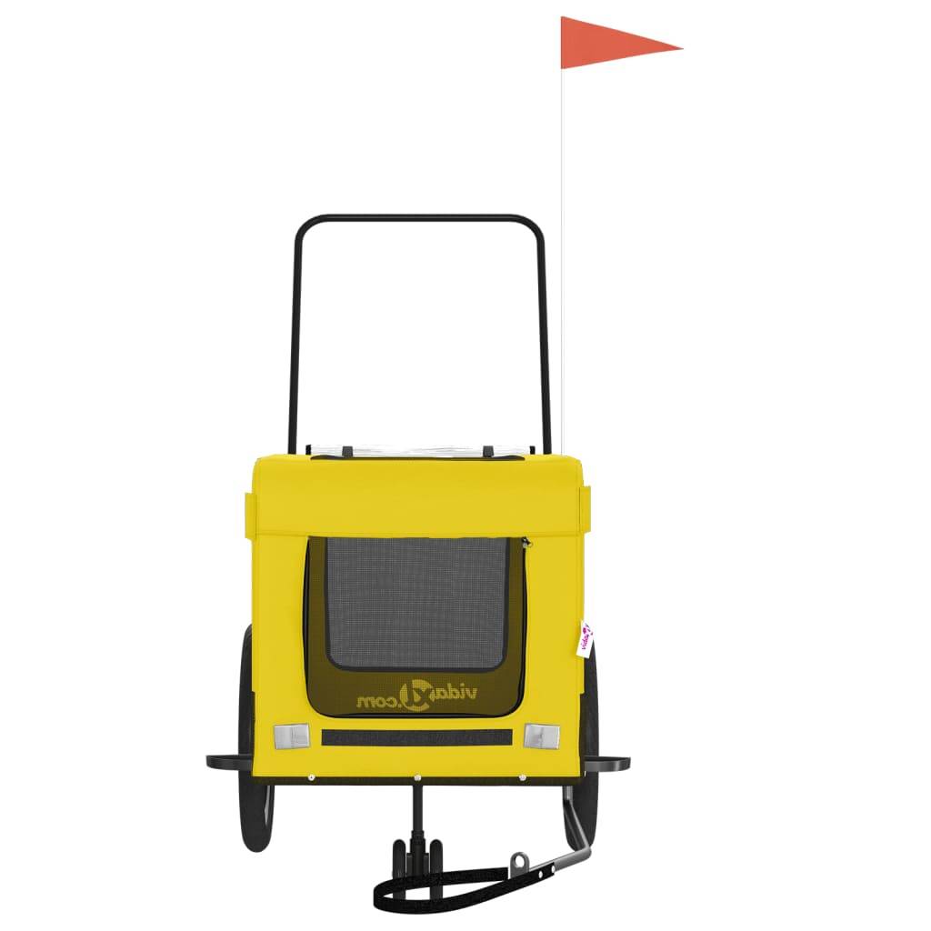 ComfortXL - Remorque vélo chien 45kg Poussette 2-en-1 pour voyage Jaune – ComfortXL Pet Living - Image 5