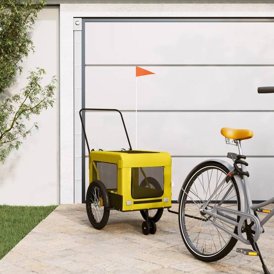 ComfortXL - Remorque vélo chien 45kg Poussette 2-en-1 pour voyage Jaune – ComfortXL Pet Living - Image 1