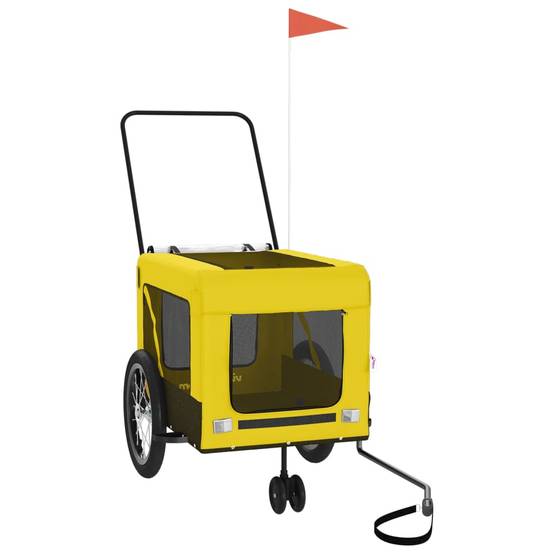ComfortXL - Remorque vélo chien 45kg Poussette 2-en-1 pour voyage Jaune – ComfortXL Pet Living - Image 4