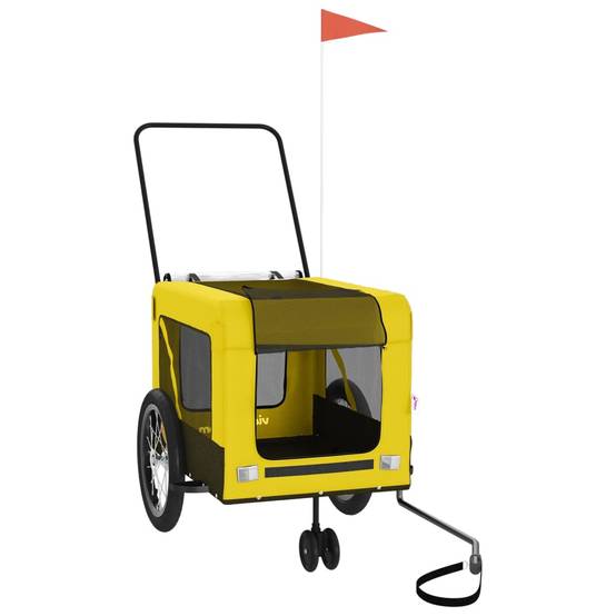 ComfortXL - Remorque vélo chien 45kg Poussette 2-en-1 pour voyage Jaune – ComfortXL Pet Living - Image 3