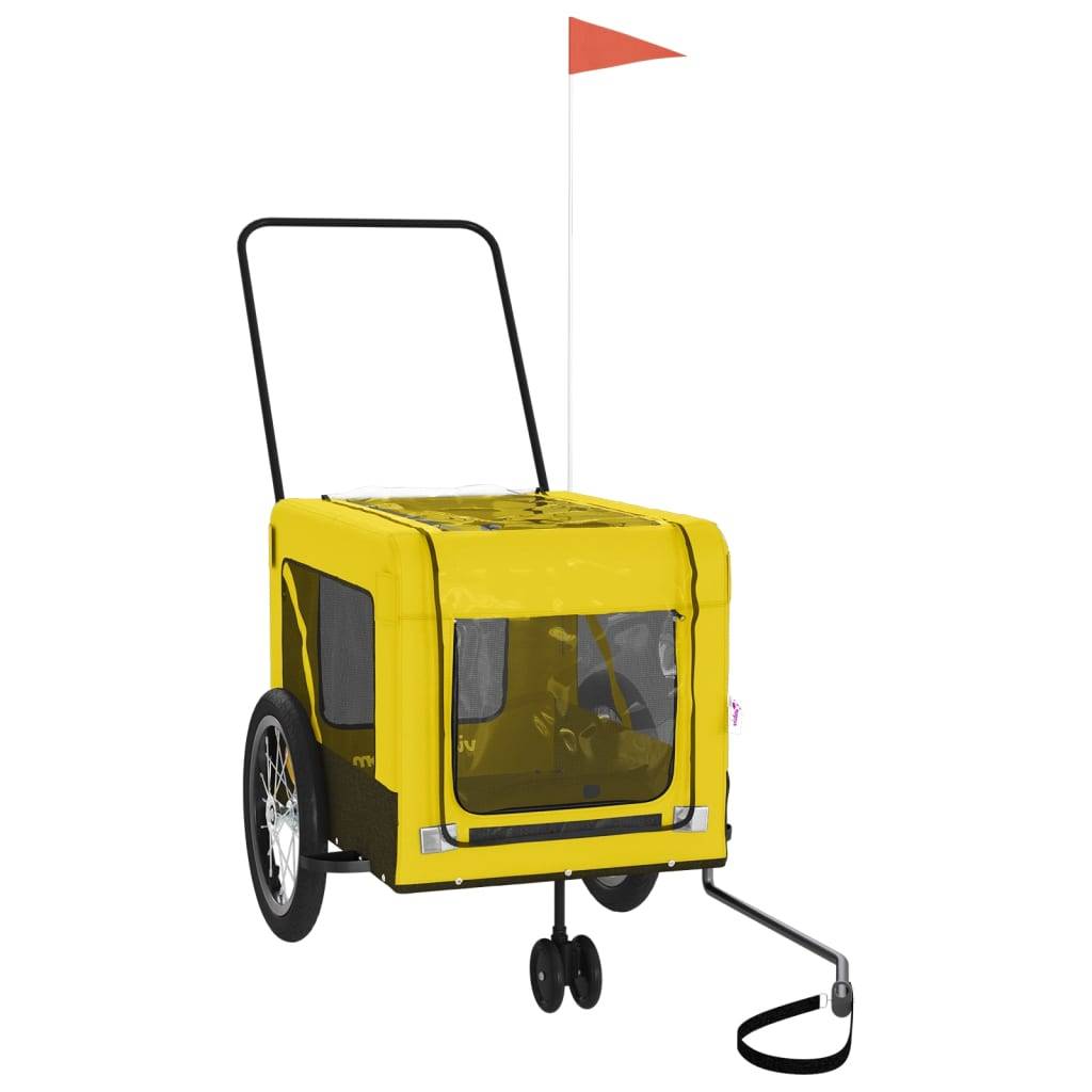 ComfortXL - Remorque vélo chien 45kg Poussette 2-en-1 pour voyage Jaune – ComfortXL Pet Living - Image 2
