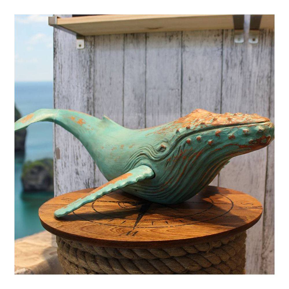 Batela - Baleine effet bois vieili 87 cm - Imagen 4