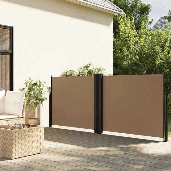 Store banne | Auvent latéral rétractable taupe 100x600 cm Maison Chic - Image 2