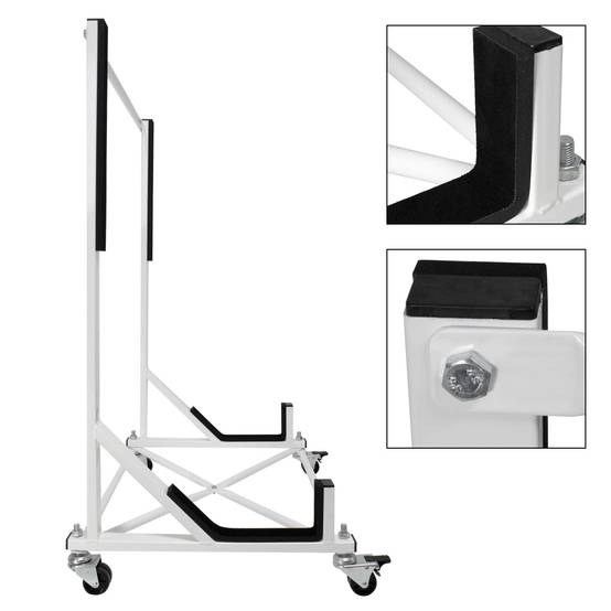 Chariot Hardtop Capote Support Rigide Toit Rangement - Acier - Blanc - 76,5 x 52 x 93,5 cm - avec Couverture Housse de Protection XXL - Image 6