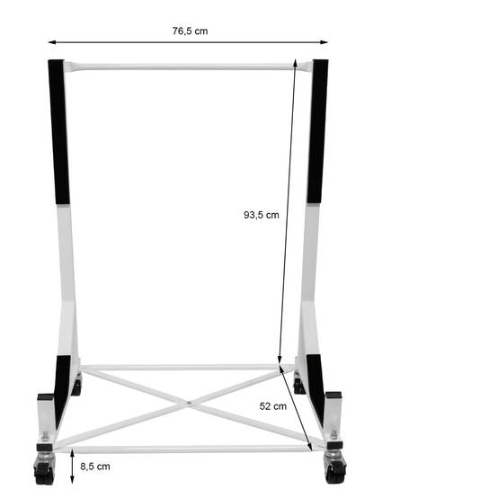 Chariot Hardtop Capote Support Rigide Toit Rangement - Acier - Blanc - 76,5 x 52 x 93,5 cm - avec Couverture Housse de Protection XXL - Image 5