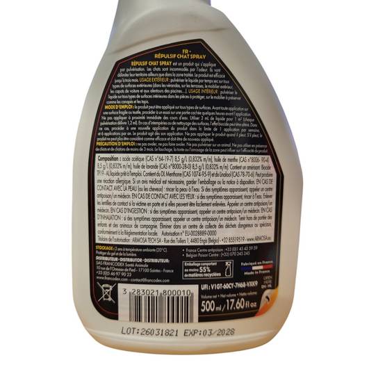 Francodex - Spray répulsif pour chat intérieur et extérieur - NUIZIL 500 ml - Image 3
