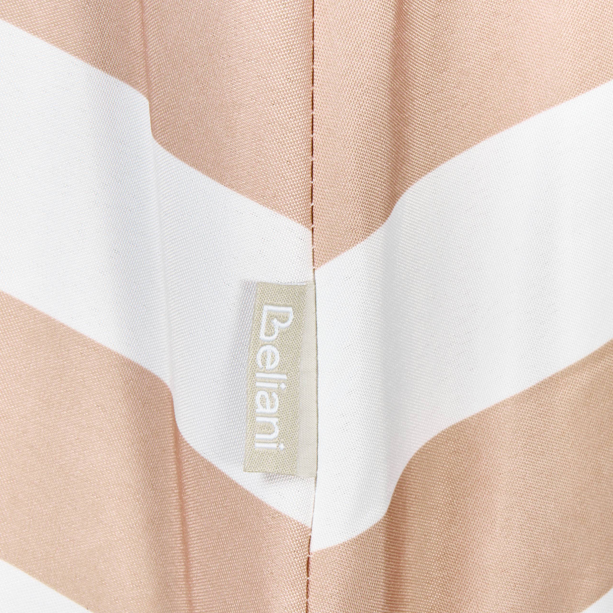 Beliani - Parasol droit Tissu Beige/blanc FERENTILLO - Beliani - Imagen 6