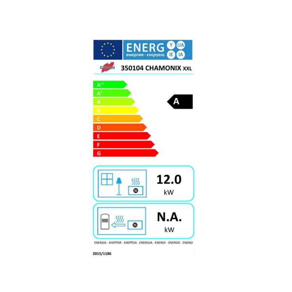 Poêle à bois fonte 12kw noir 350104000338 Godin - Imagen 2