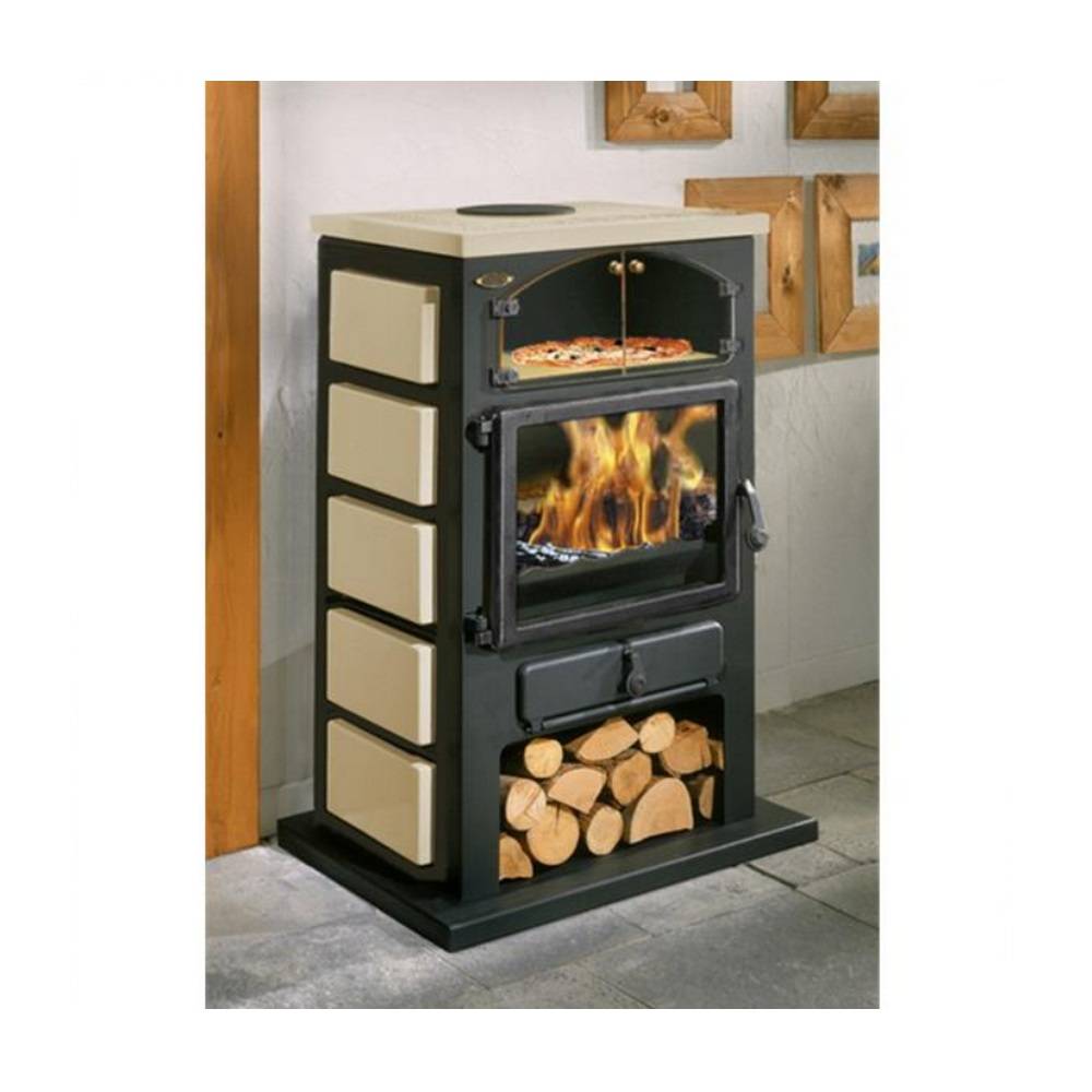 Poêle à bois fonte 12kw noir 350104000338 Godin - Imagen 1