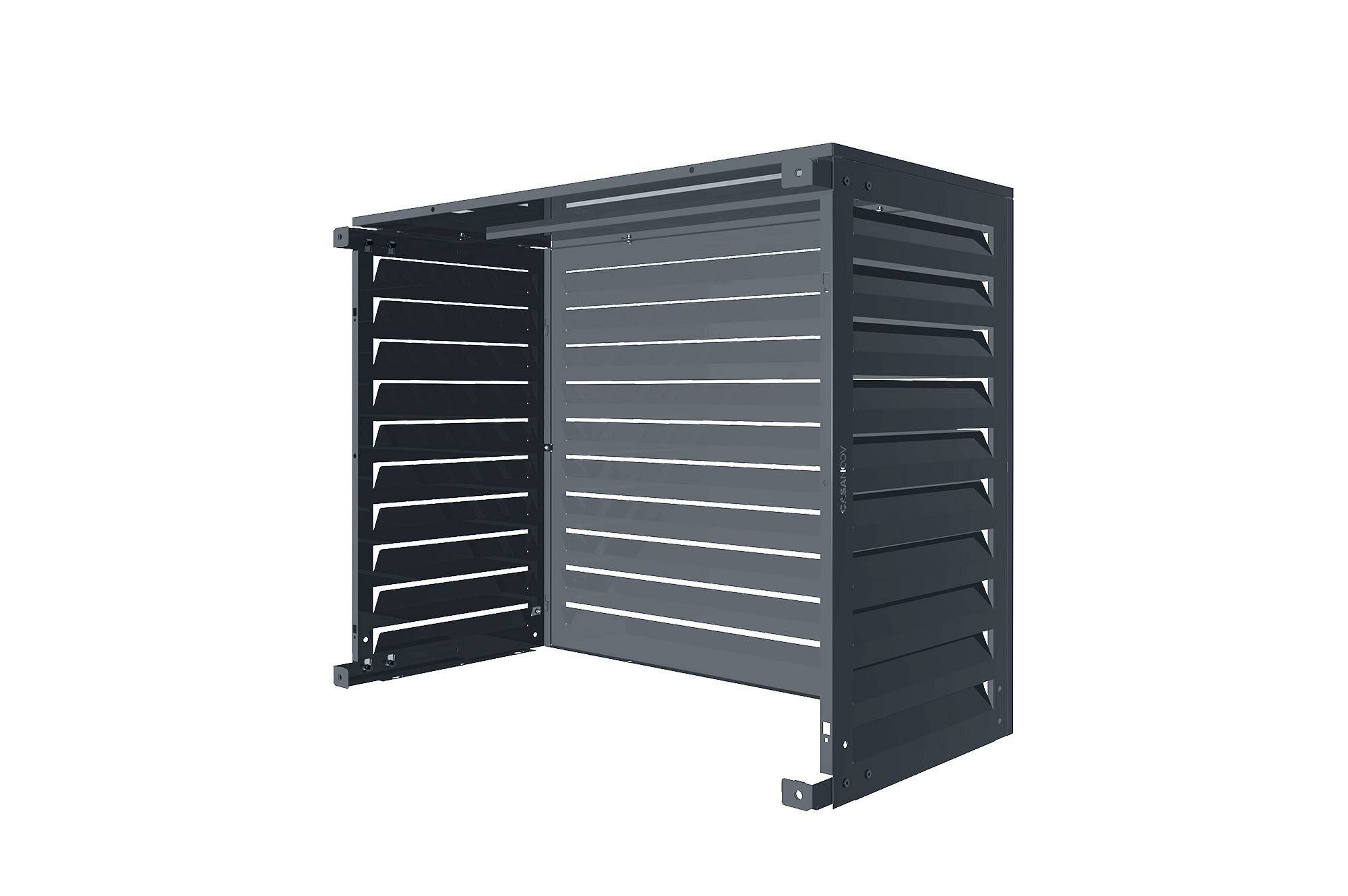 CASANOOV - Casanoov Cache Climatiseur Extérieur Acier Gris Anthracite Taille M 105x84x65 Amaro - Image 6
