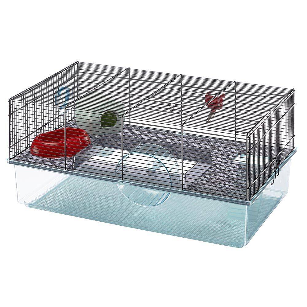 Ferplast - Ferplast Cage pour hamsters FAVOLA, maisonnette pour petits rongeurs, plastique robuste et métal, 2 étages, accessoires inclus - Imagen 1