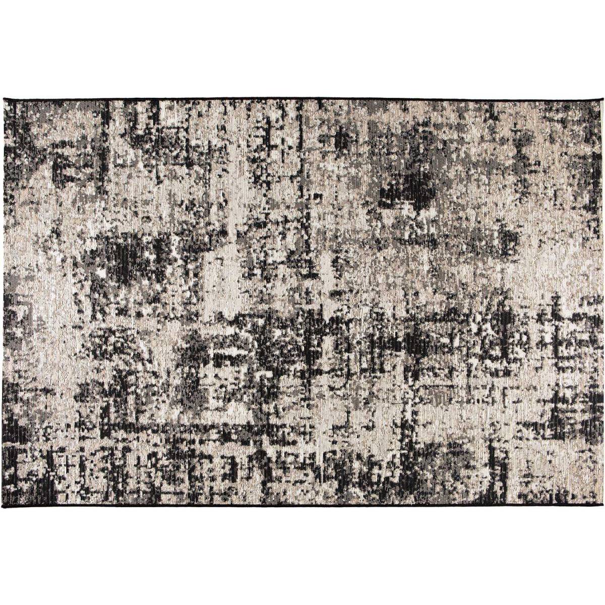 Vivaraise - Tapis extérieur en polypropylène Catania noir 170 x 120 cm - Image 1