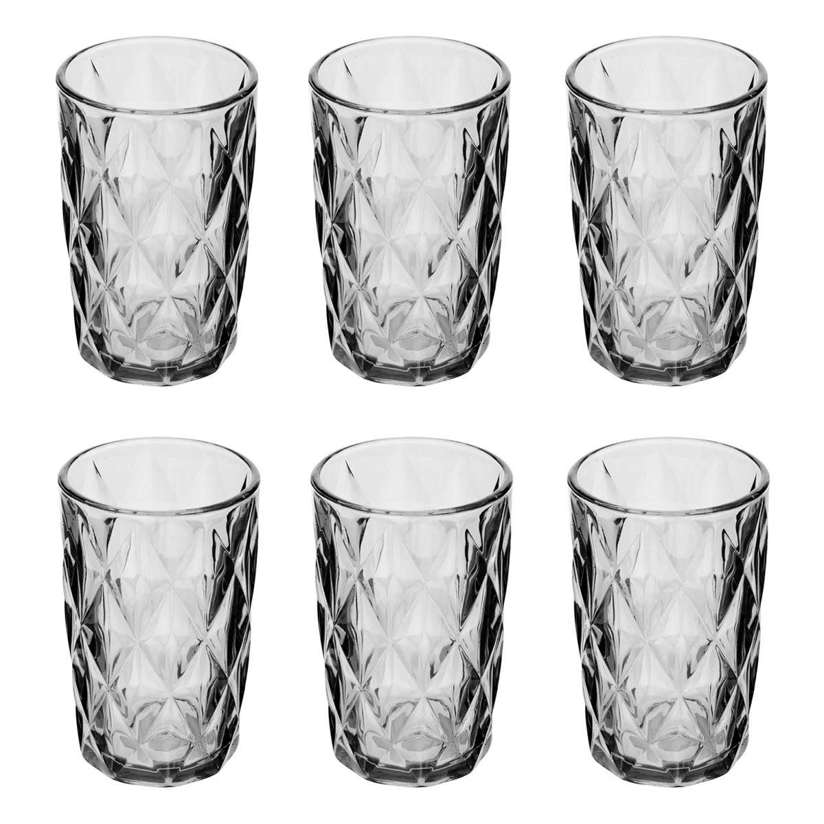 Lot de 6 Verres Hauts "Lea" 40cl Gris - Image 1