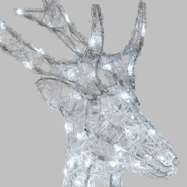 Lotti - Renne lumineux 3D à piles H105cm 180 LED blanc froid 8 jeux lumière IP44 Timer SMART Connect 31V Lotti - Imagen 7
