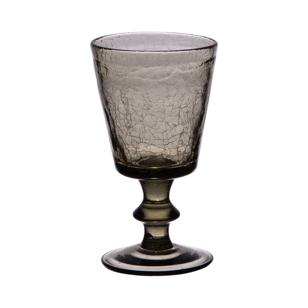 Table Passion - Verre à pied Lussan craquelé 17 cl gris (lot de 6) - Image 1