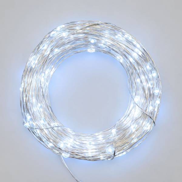 Lotti - Guirlande piles 20M 200 micro led bland froid animée télécommande extérieur Lotti - Imagen 4