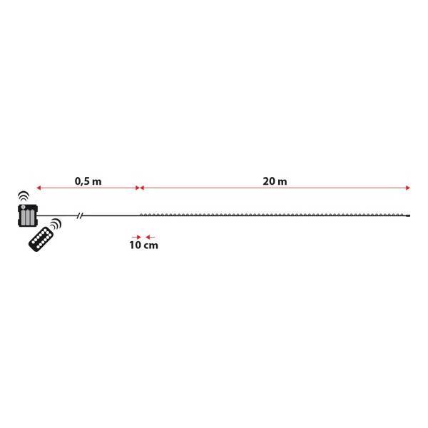 Lotti - Guirlande piles 20M 200 micro led bland froid animée télécommande extérieur Lotti - Imagen 3
