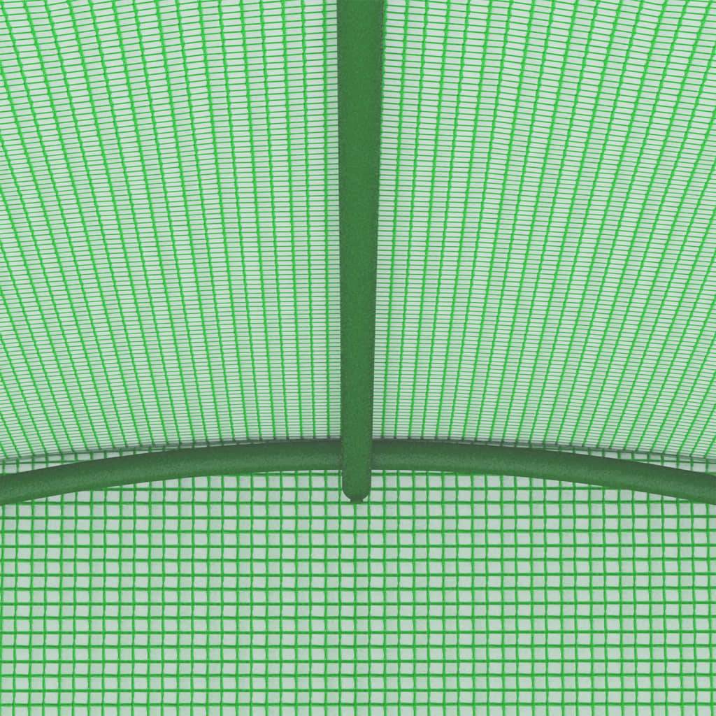 Serre Tunnel Jardin Acier PE Renforcé 140g/m² 9m² Vert - ComfortXL Outdoor Living - Image 7
