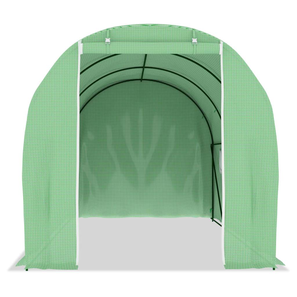Serre Tunnel Jardin Acier PE Renforcé 140g/m² 9m² Vert - ComfortXL Outdoor Living - Image 3