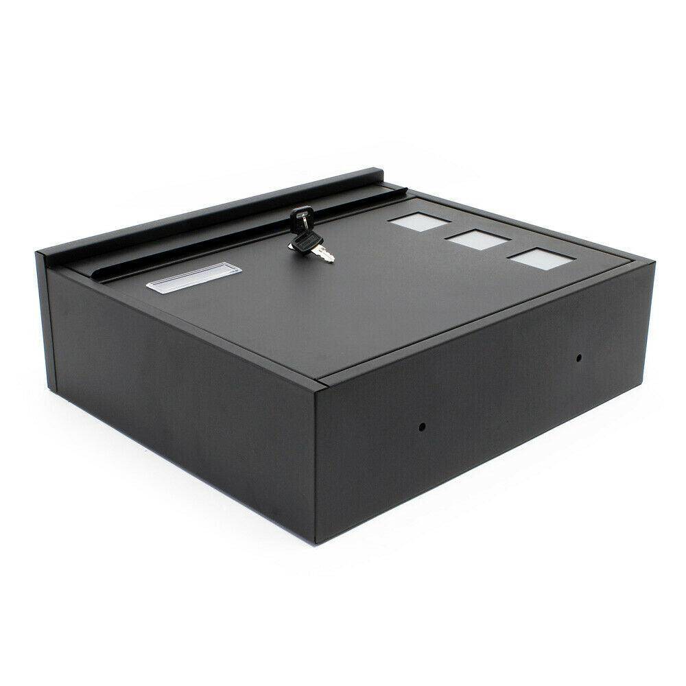 Helloshop26 - Boite postale boite aux lettres murale design revêtement par poudre 30 × 39,5 × 11 cm noir - Imagen 5