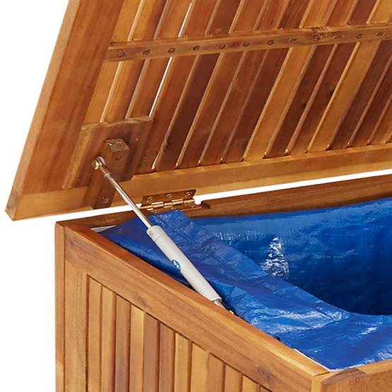 Boîte de rangement de jardin bois d'acacia naturel 150 x 50 x 58 cm - PANGIVO - Image 7