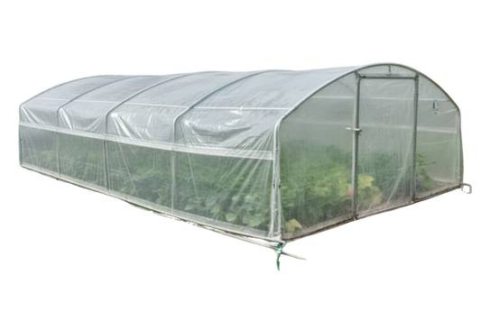 Serre de jardin - 24m² - 4 x 6m - hauteur 1,78m (sans déclaration) - pied droit 1,10m - PE haute densité - 1 porte pivotante - LES SERRES TONNEAU - Image 2