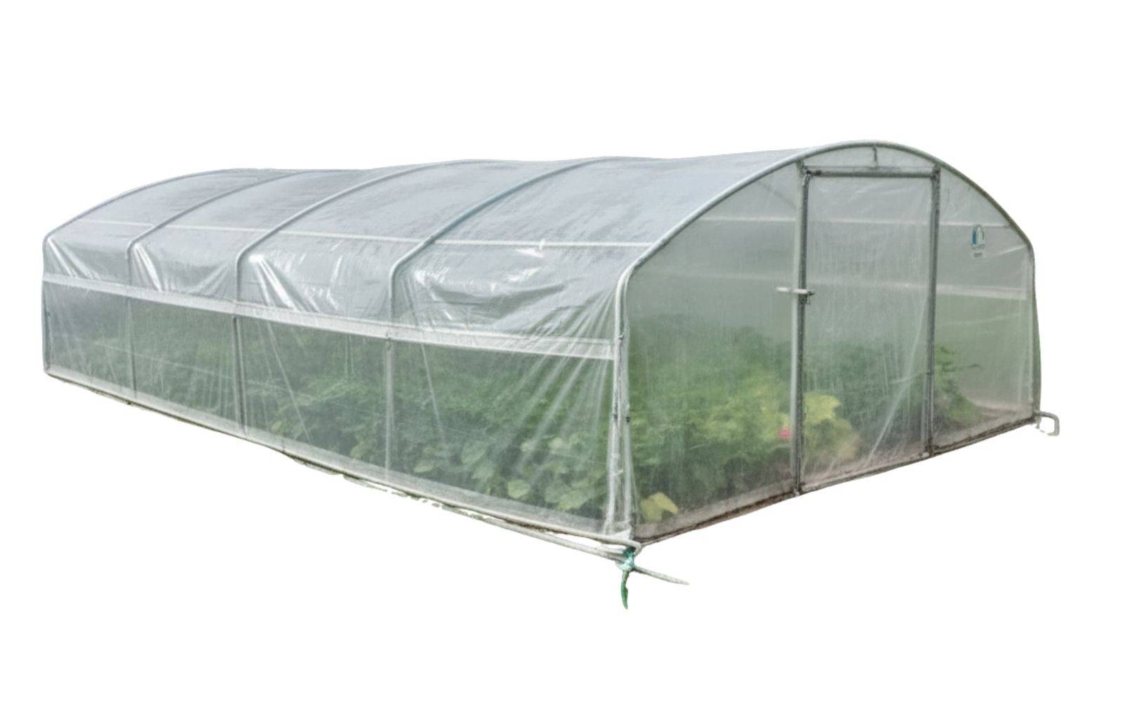 Serre de jardin - 24m² - 4 x 6m - hauteur 1,78m (sans déclaration) - pied droit 1,10m - PE haute densité - 1 porte pivotante - LES SERRES TONNEAU - Image 2