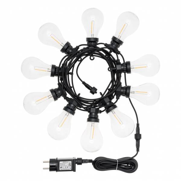 Lotti - Guirlande lumineuse style guinguette 5M 10 ampoules poire LED filament blanc chaud prolongeable 24V Lotti - Imagen 3