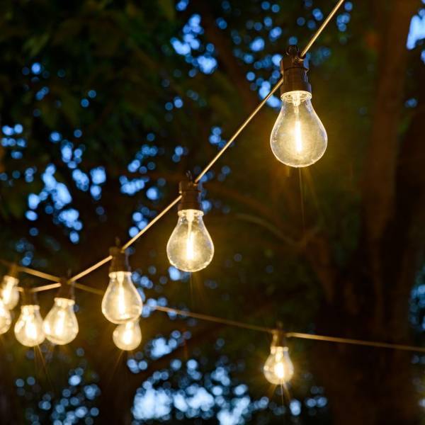 Lotti - Guirlande lumineuse style guinguette 5M 10 ampoules poire LED filament blanc chaud prolongeable 24V Lotti - Imagen 7