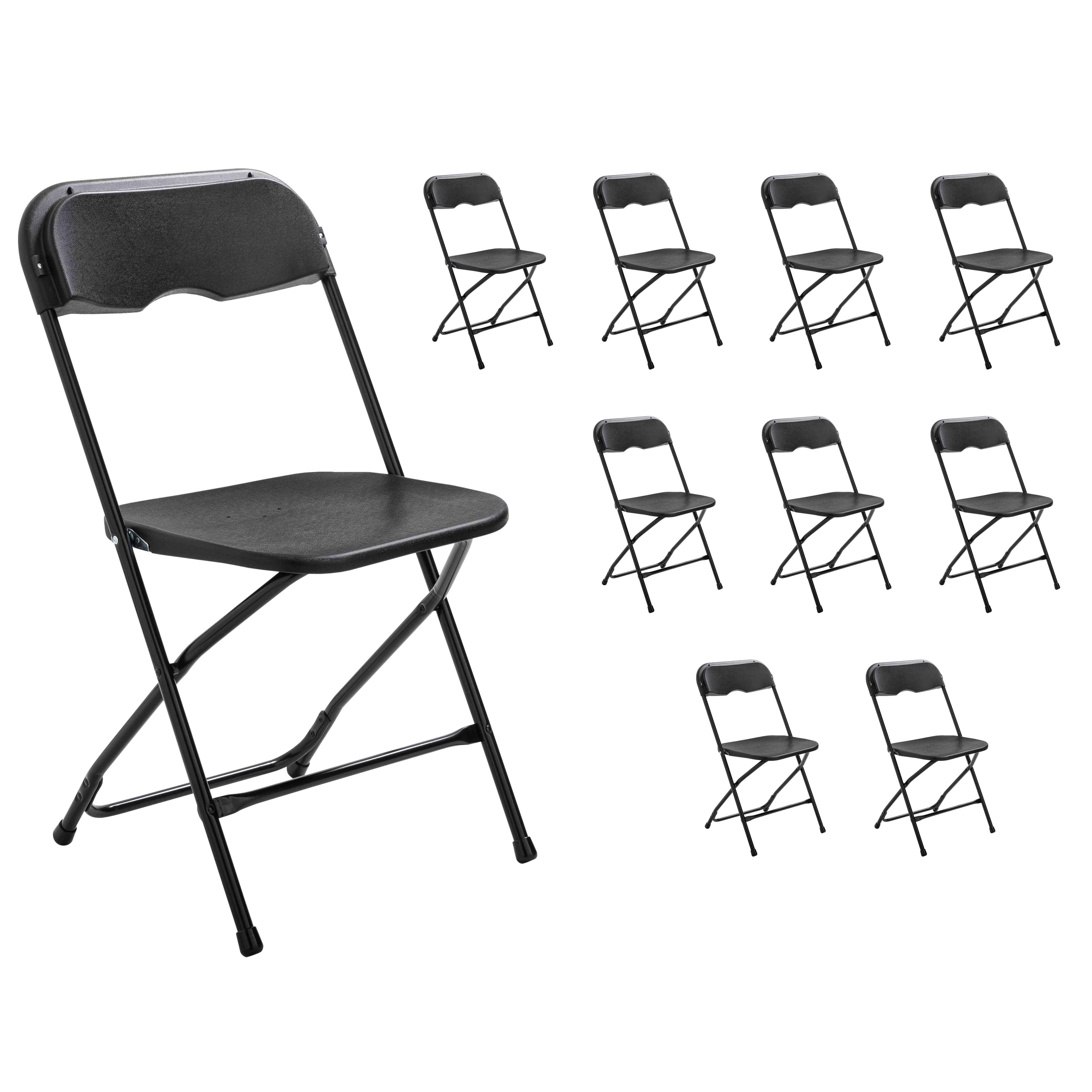 Oviala - Chaises pliantes noires de réception Lot de 10 REKKEM - Oviala - Imagen 1