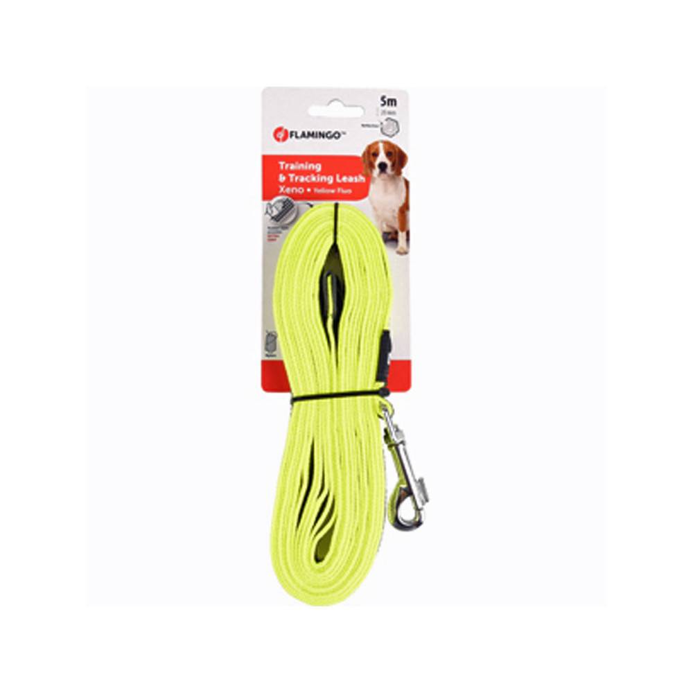 Laisse 5 M d'entrainement et à pister Xeno fluo jaune pour chien - Imagen 2