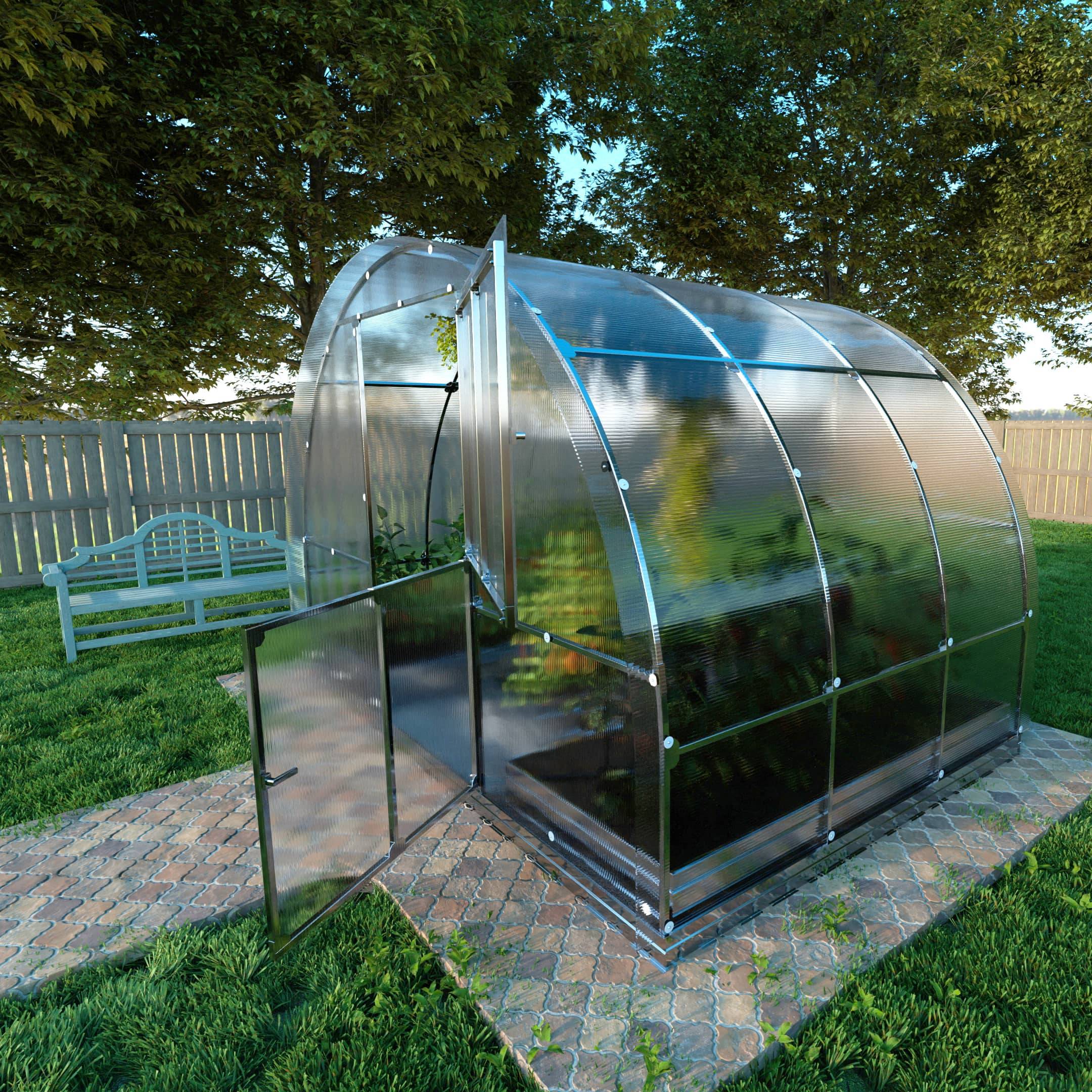 Serre KLASIKA TUBE 3 x 2 m (6 m²), 4 mm avec revêtement en polycarbonate - Image 1