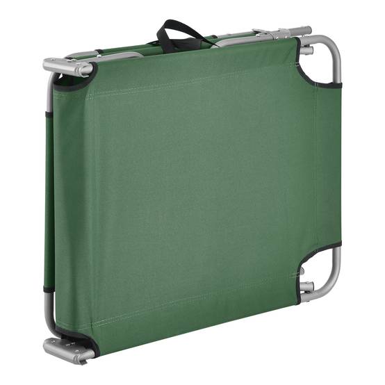 Helloshop26 - Lot de 2 transats inclinables acier polyester argenté mat vert foncé - Imagen 4