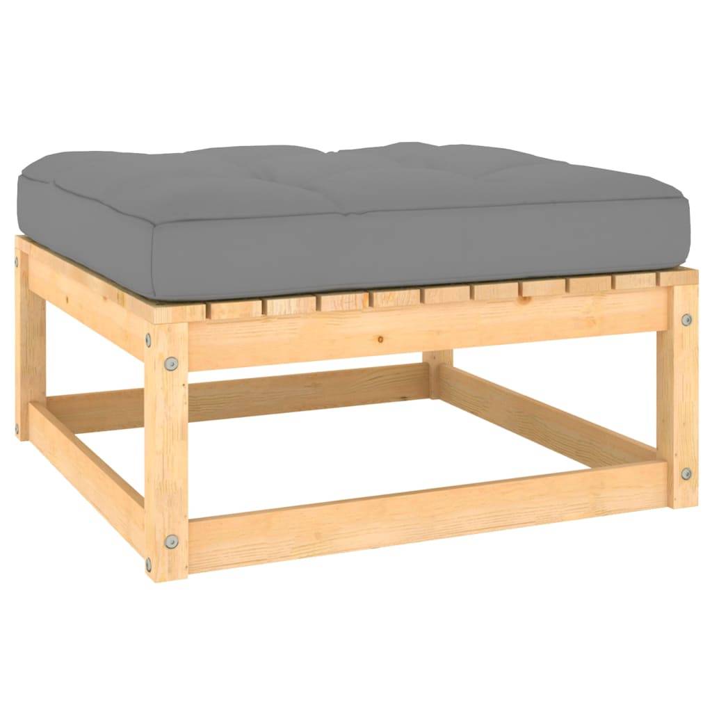 Helloshop26 - Salon de jardin meuble d'extérieur ensemble de mobilier 3 pièces avec coussins bois de pin massif - Imagen 3