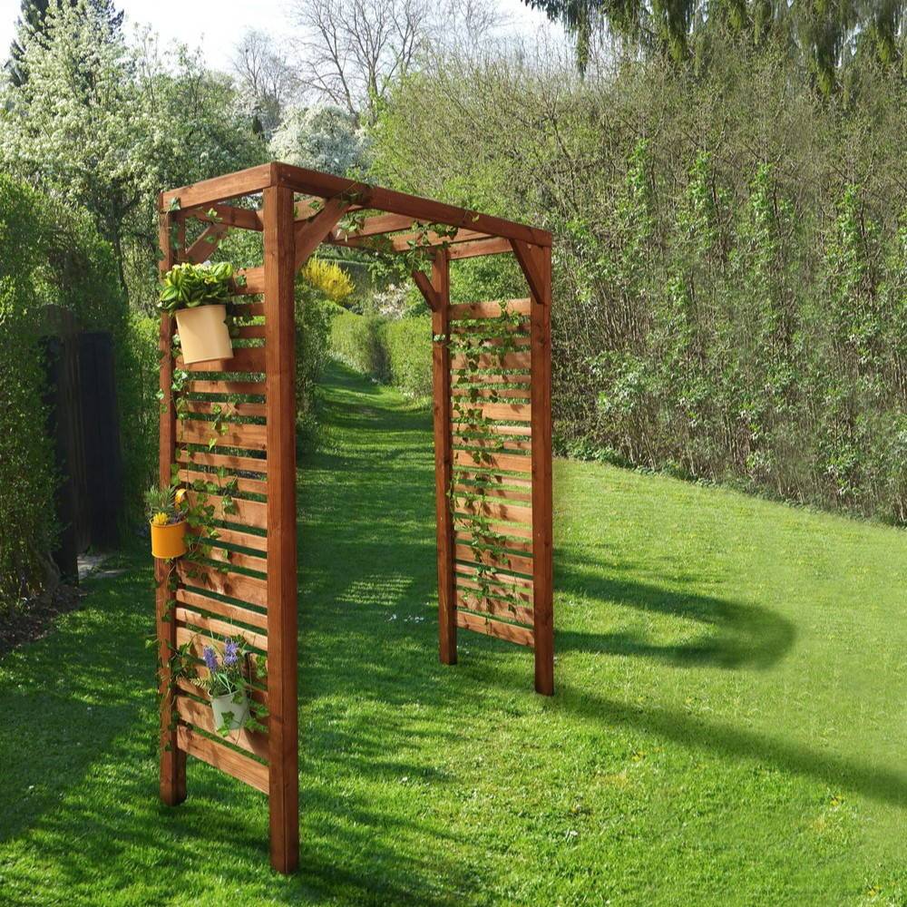 Jardipolys - Pergola LIGN Z 160 x 60 x H 214 cm passage - pin classe 3 FSC ® Jardipolys - Image 2
