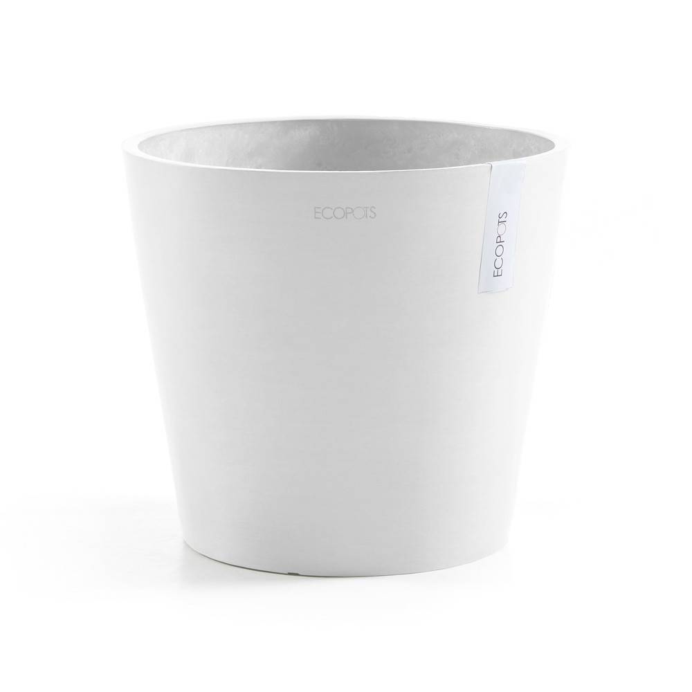 Ecopots - Pot Rond Amsterdam 30 Blanc Pur - Ø 30 x H. 26,3 cm - 12,8 L ECOPOTS - Imagen 1