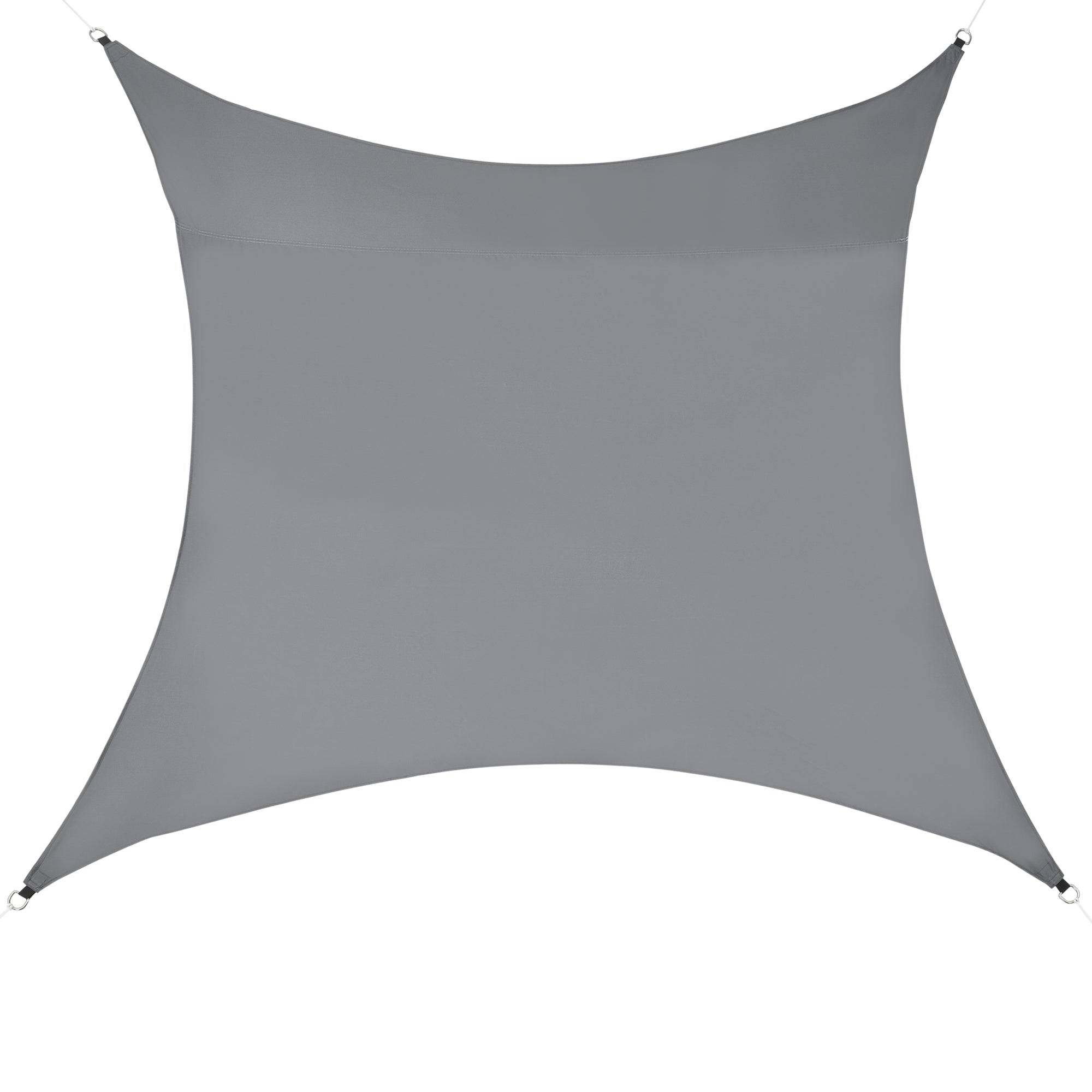Helloshop26 - Voile toile d'ombrage de protection polyester polyuréthane 3 x 3 m gris foncé - Imagen 1