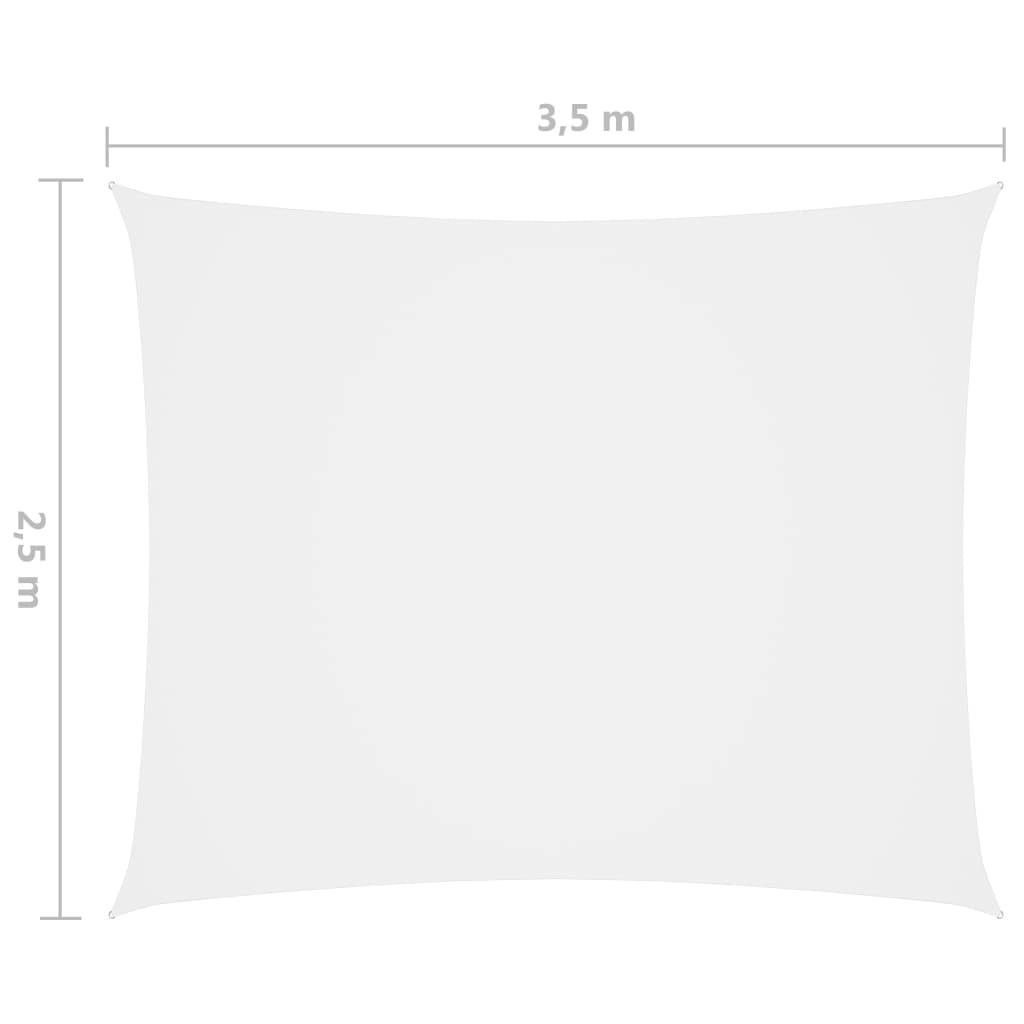 Helloshop26 - Voile toile d'ombrage parasol tissu oxford rectangulaire 2,5 x 3,5 m blanc - Imagen 6