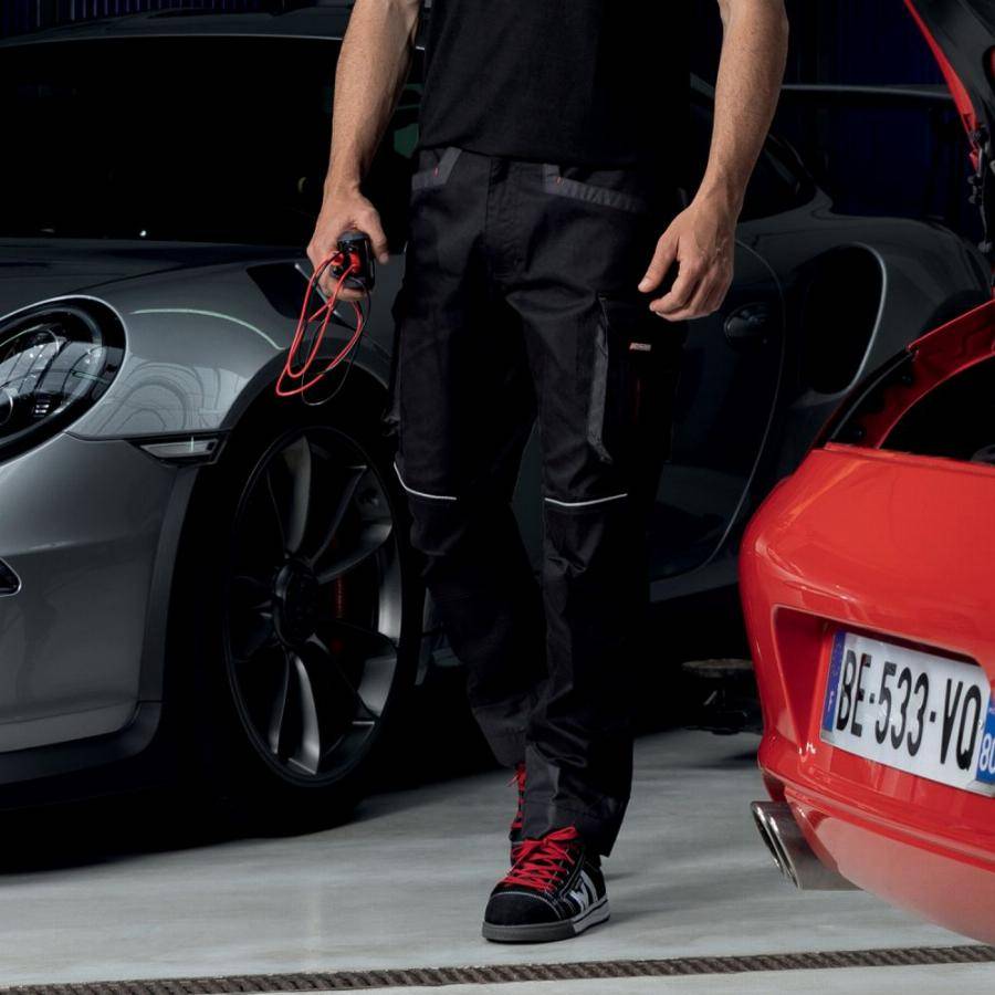 Facom - Pantalon stretch FACOM Runner Noir/Gris/Rouge Taille 52 - FXWW1001E-52 - Imagen 3