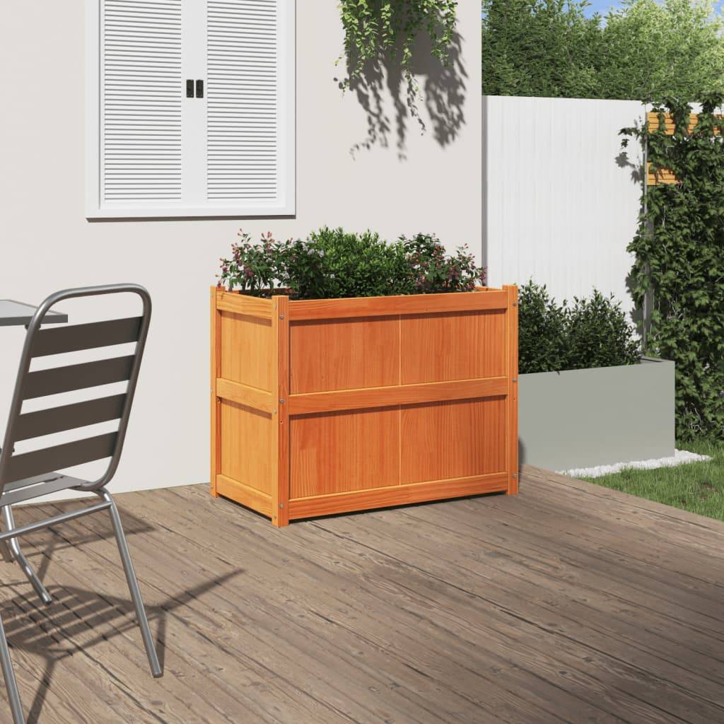 ComfortXL - Jardinière Haute Surélevée Pin Massif Cire Marron 90x50x70cm – ComfortXL Outdoor Living - Image 3