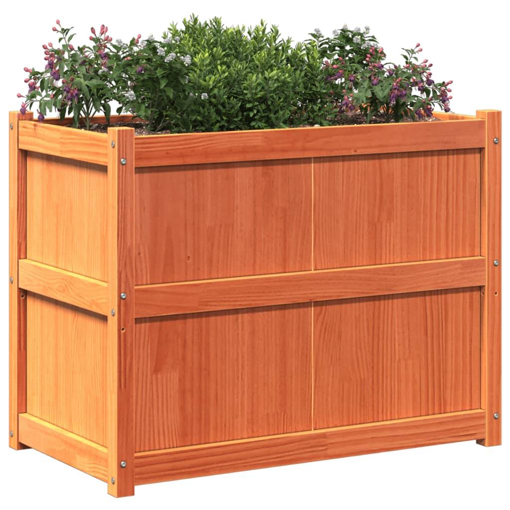 ComfortXL - Jardinière Haute Surélevée Pin Massif Cire Marron 90x50x70cm – ComfortXL Outdoor Living - Image 4