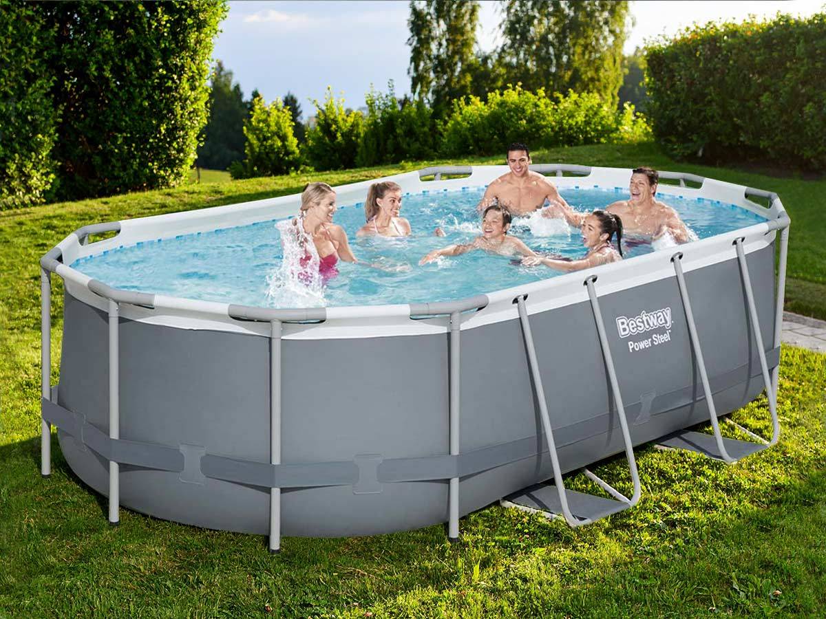 Bestway - Piscine tubulaire Power Steel ovale 4,27 x 2,50 x 1,00 m - Bestway - Imagen 2